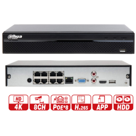 DAHUA DHI-NVR1108HS-8P-S3/H 8 Channel Compact 1U 8PoE Lite H.265 Network Video Recorder